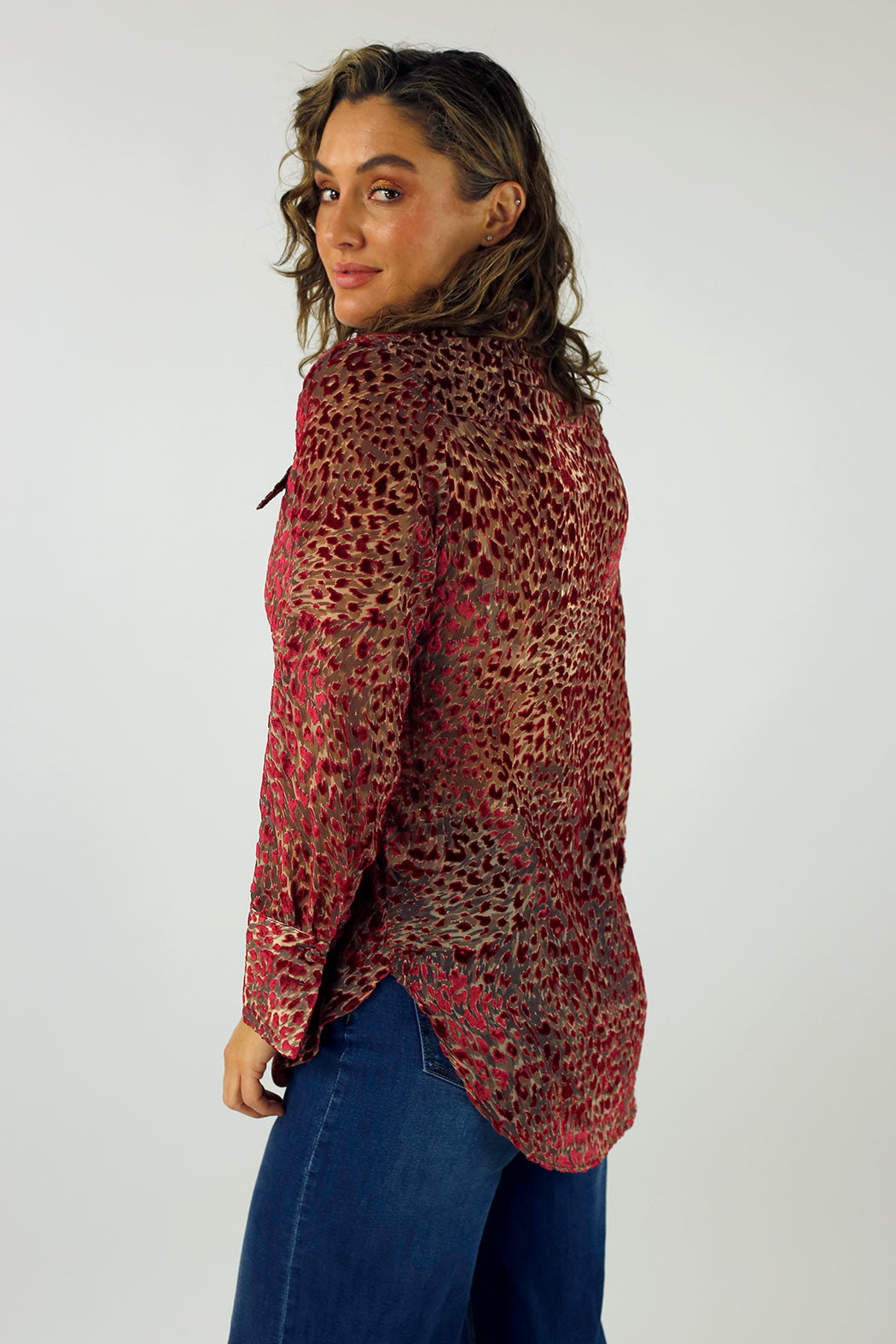 Red Animal Print Jane Shirt