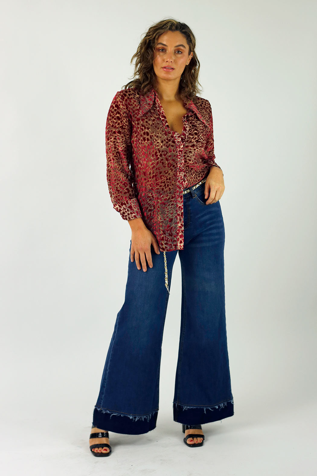 Red Animal Print Jane Shirt