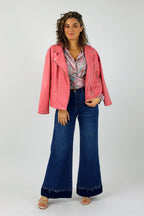 Pink Paisley Puff Sleeve Tie Shirt - SALE