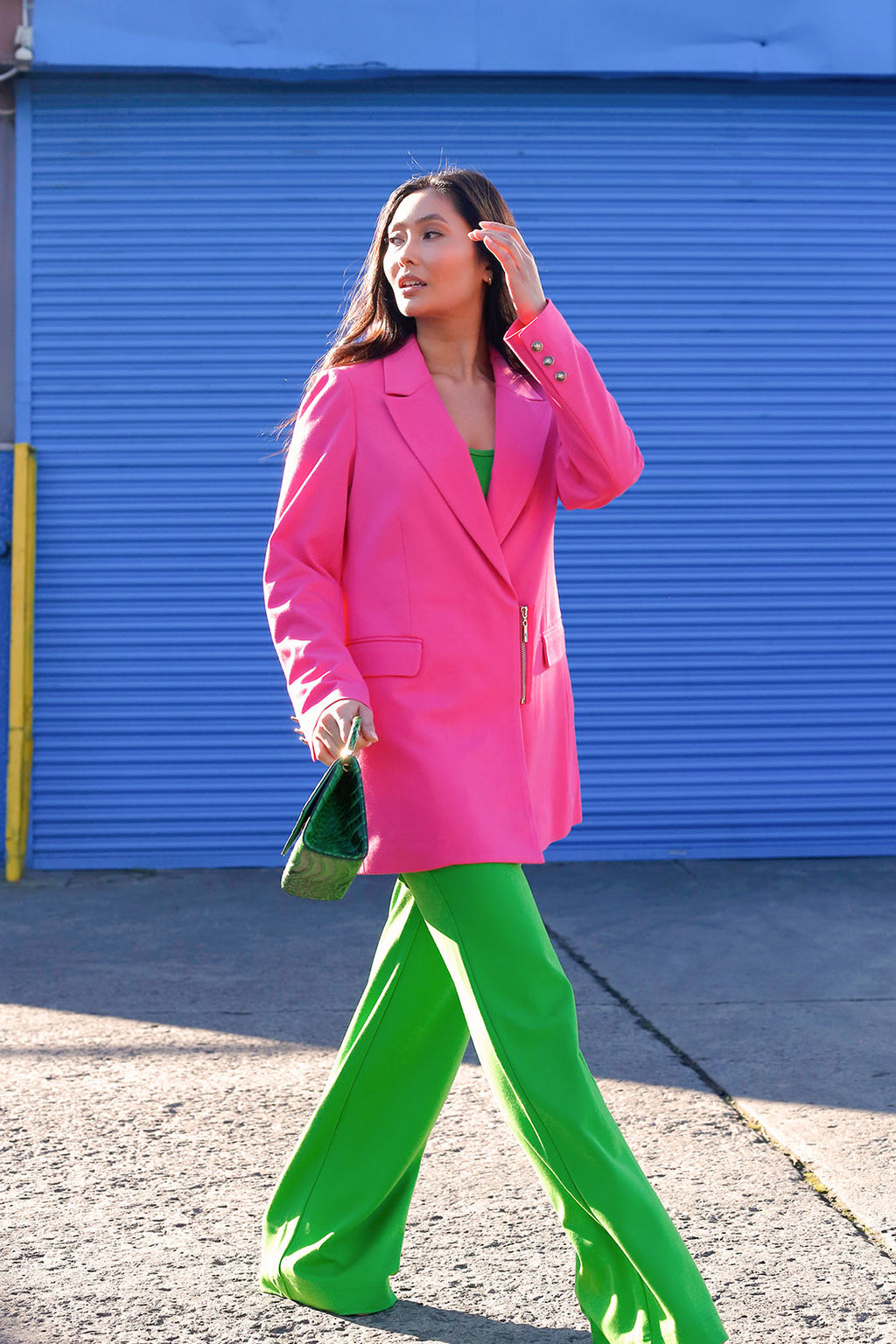 Green Ponte Wide Leg Flare - FINAL SALE