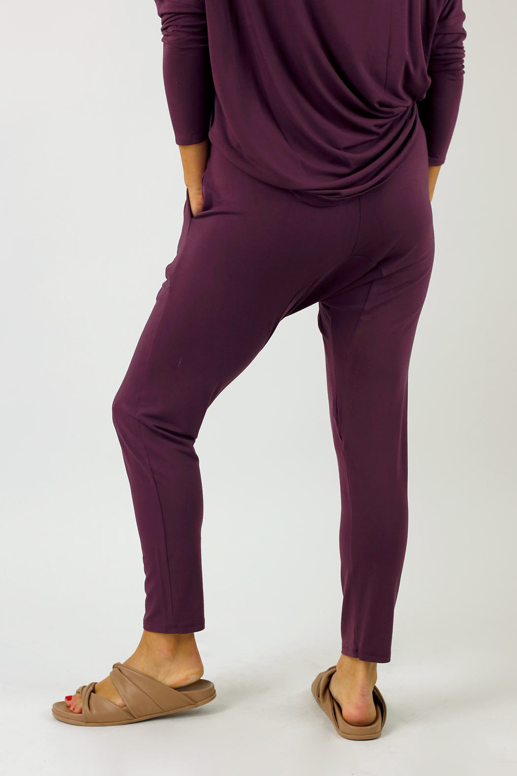 Rose Brown Bamboo Slouch Pants - SALE