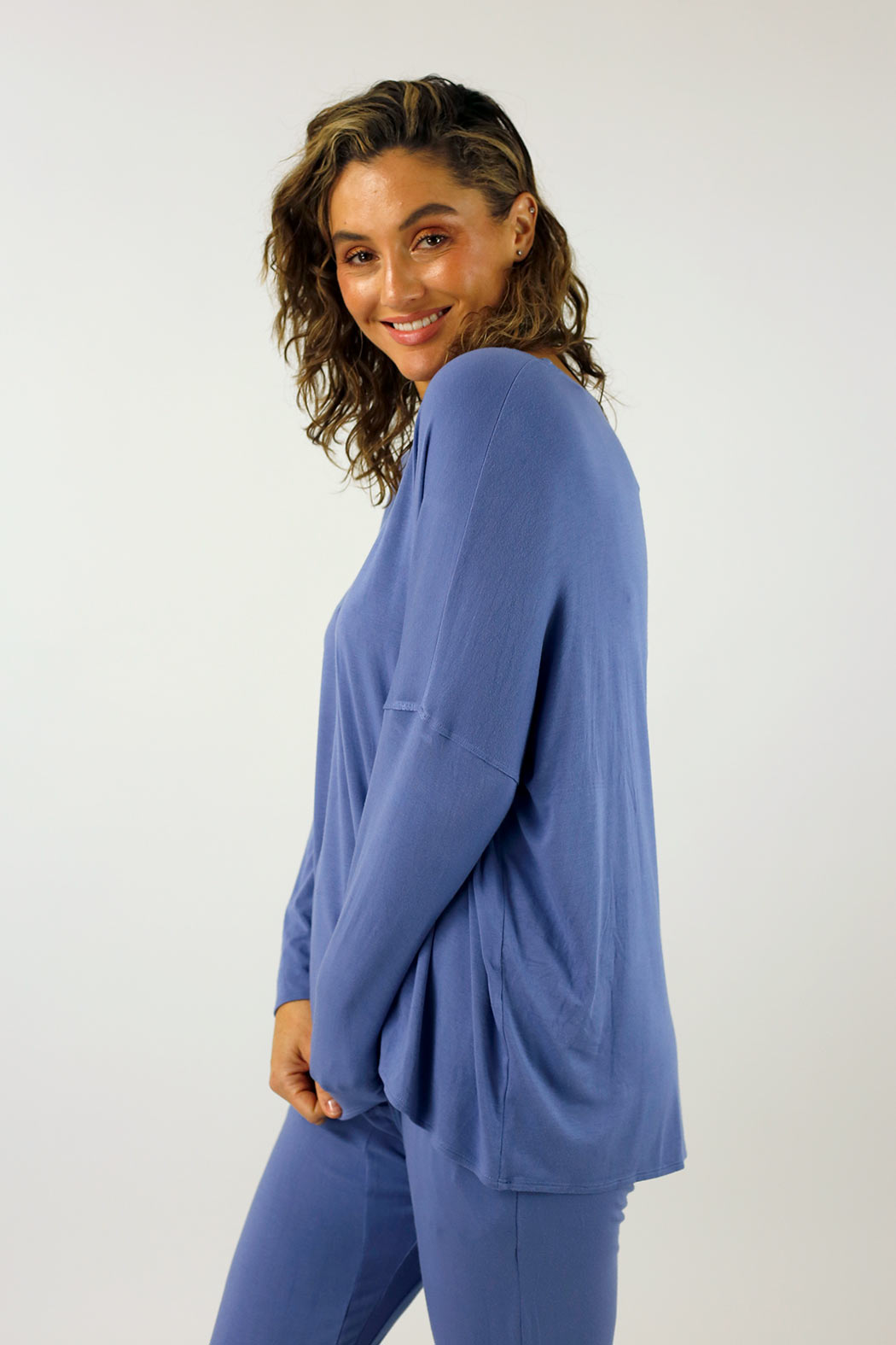 Blue Bamboo Slouch Top - FINAL SALE