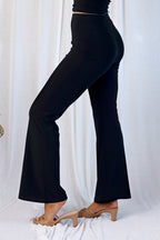 Black Jersey Flared Pant