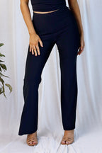 Black Jersey Flared Pant