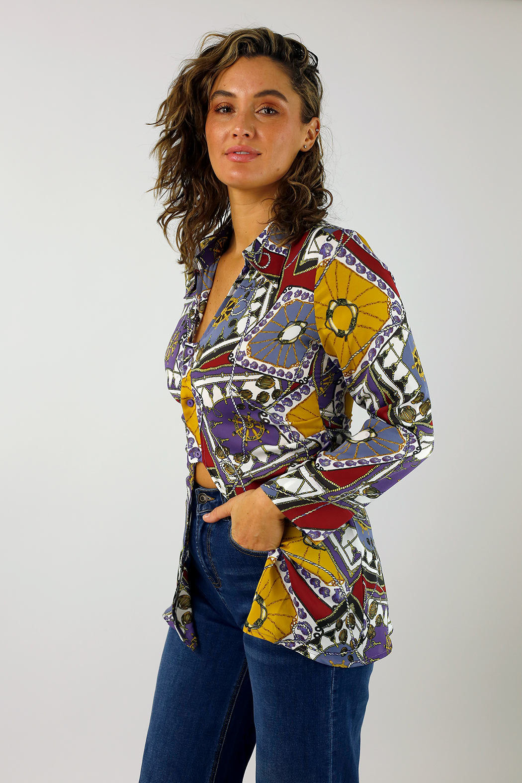 Lilac Satin Nova Shirt - FINAL SALE