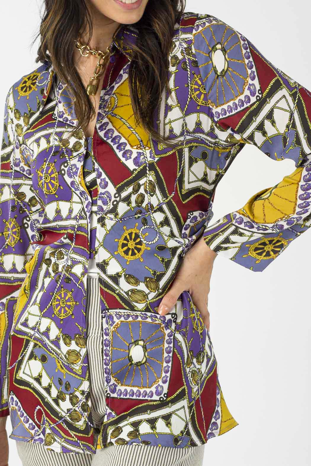 Lilac Satin Nova Shirt - FINAL SALE