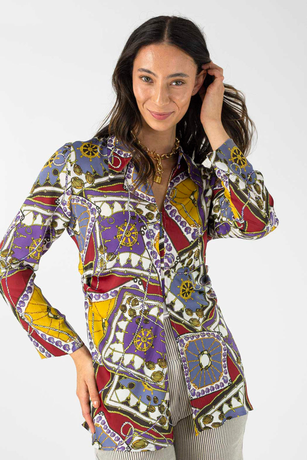 Lilac Satin Nova Shirt - FINAL SALE