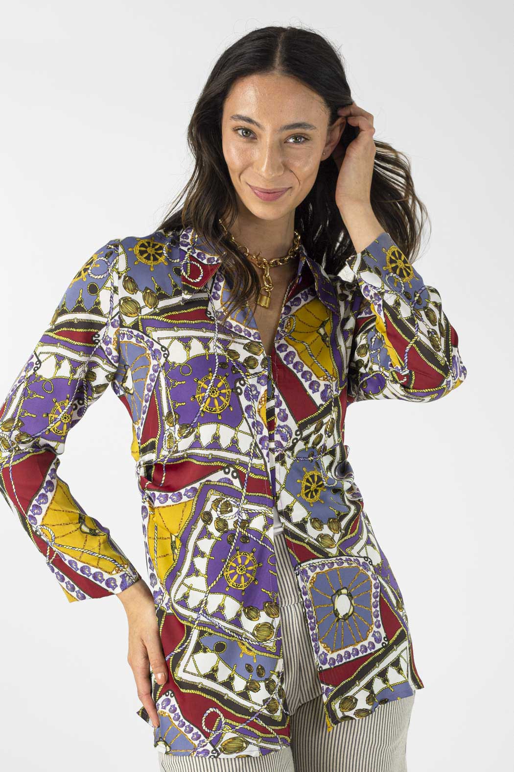 Lilac Satin Nova Shirt - FINAL SALE