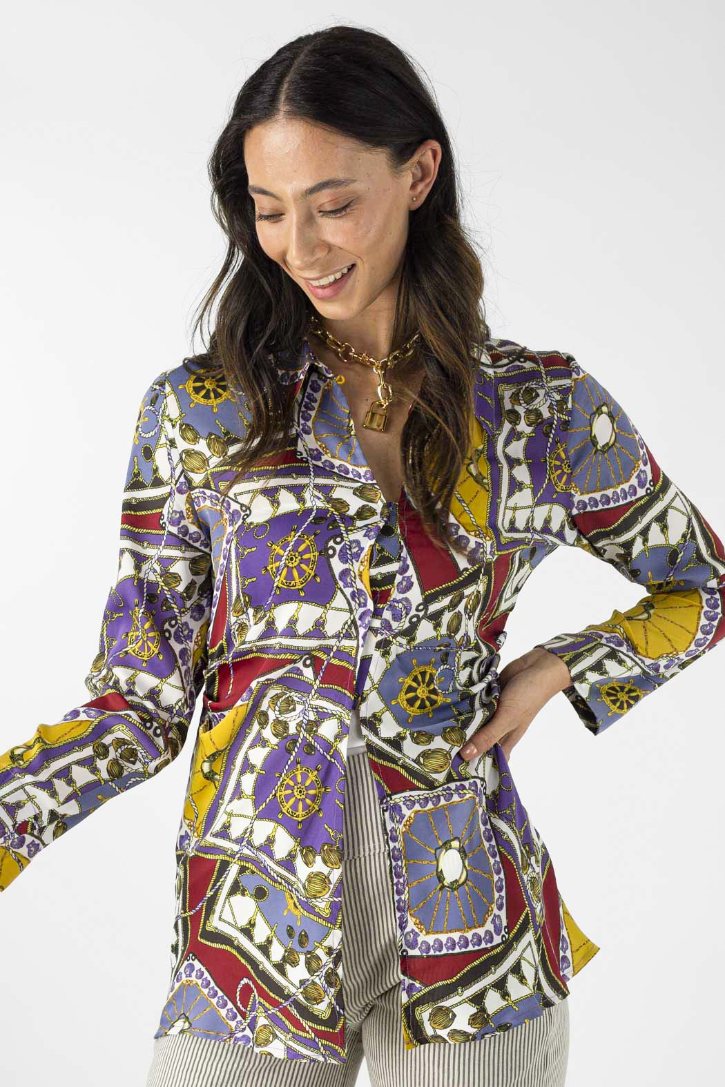 Lilac Satin Nova Shirt - FINAL SALE