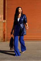 Blue Sequin Blazer - SALE