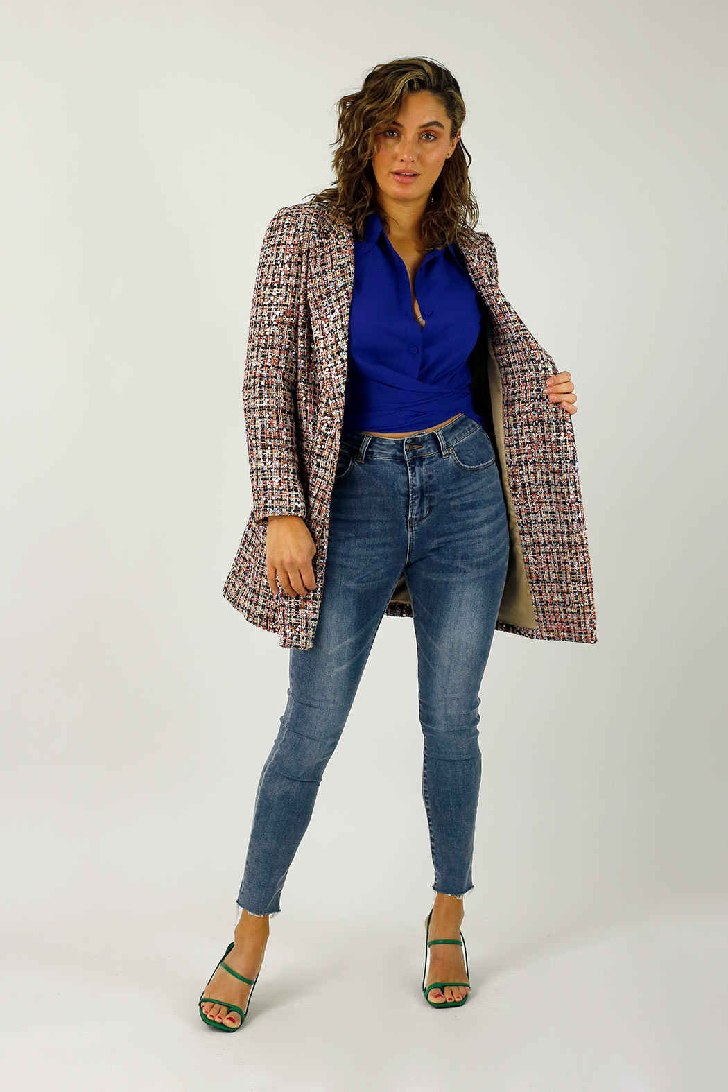 Cobalt Puff Sleeve Zhoush Shirt - SALE