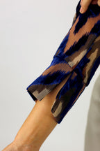 Navy Blush Velvet Raglan Top - FINAL SALE