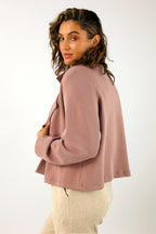 Musk Pink Soft Crop Jacket - SALE