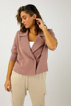 Musk Pink Soft Crop Jacket - SALE