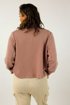 Musk Pink Soft Crop Jacket - SALE