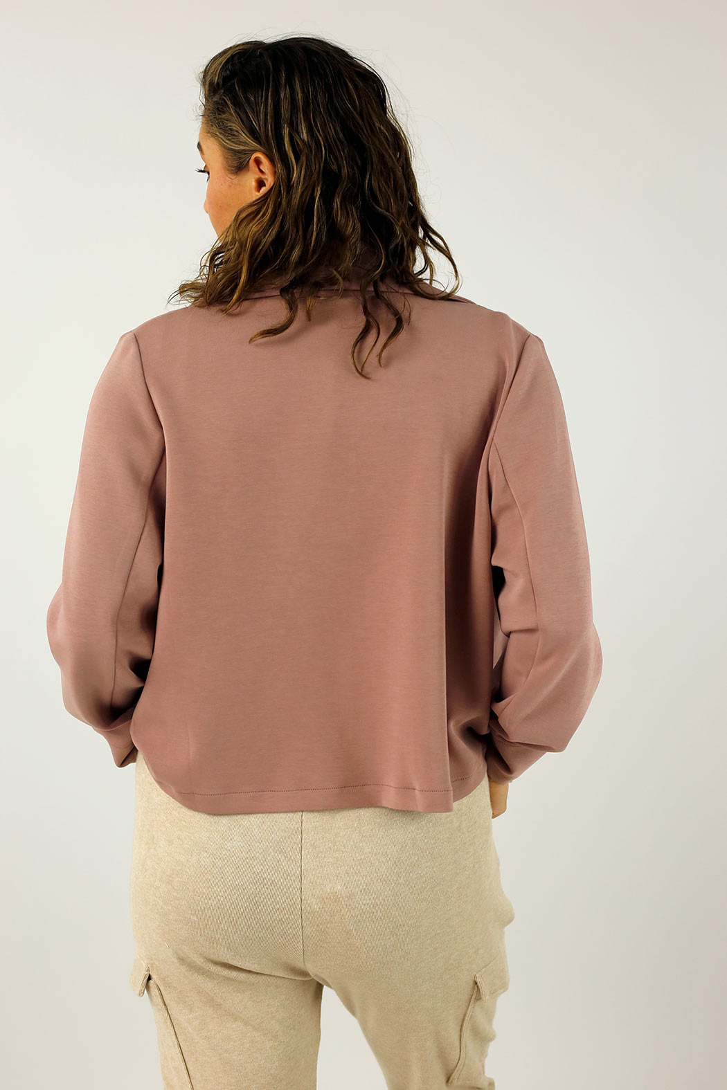 Musk Pink Soft Crop Jacket - SALE