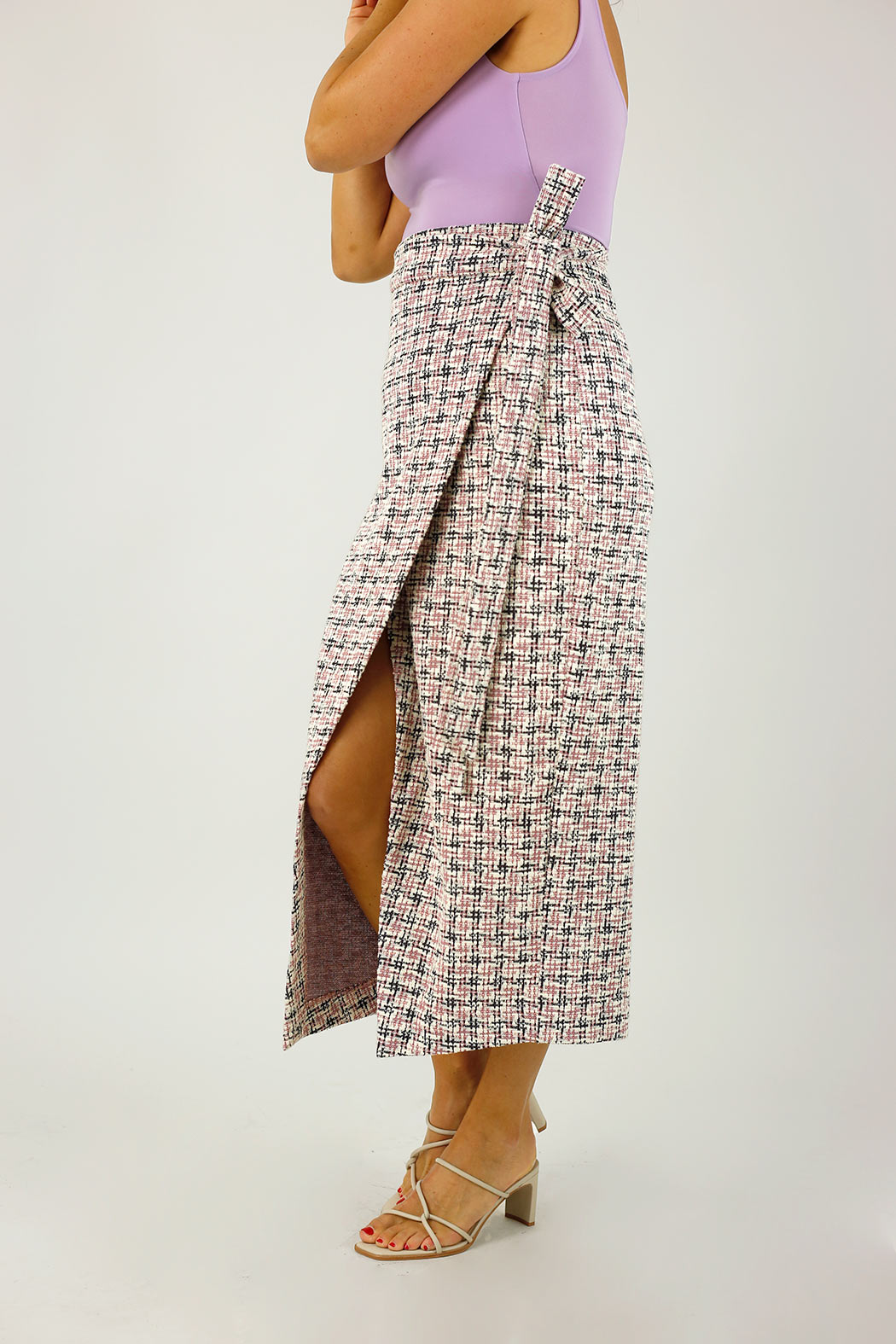 Pink Stretch Wrap Skirt - FINAL SALE