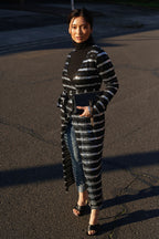 Silver Sequin Wrap Dress - FINAL SALE