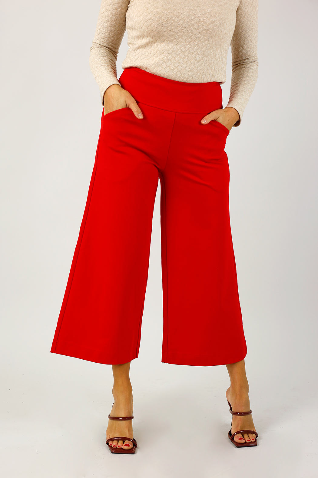 Red Ponte Culotte - FINAL SALE