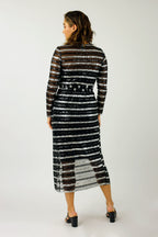 Silver Sequin Wrap Dress - FINAL SALE