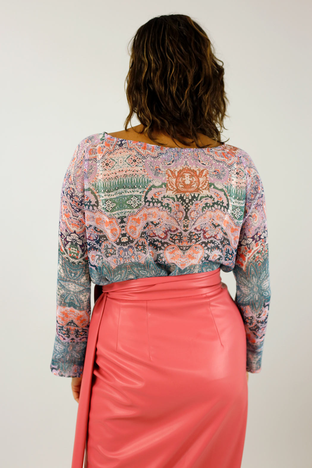 Lilac Paisley Chiffon Raglan Top - FINAL SALE