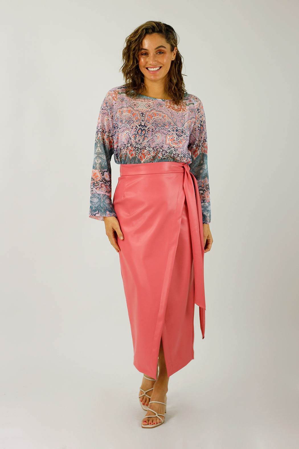 Lilac Paisley Chiffon Raglan Top - FINAL SALE