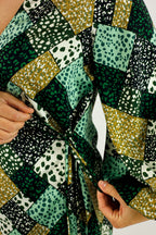 Green Silky Wrap Top - FINAL SALE