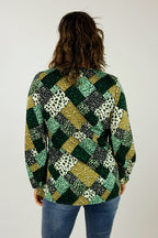 Green Silky Wrap Top - FINAL SALE