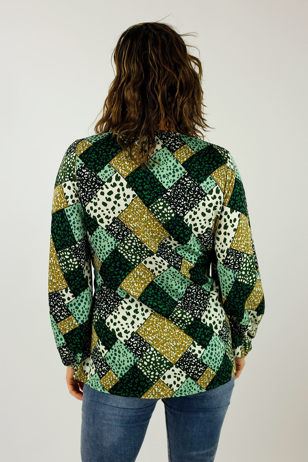 Green Silky Wrap Top - FINAL SALE