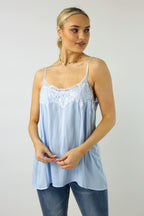 Pale Blue Silky Dainty Cami - FINAL SALE