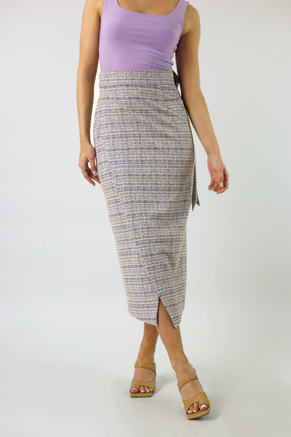 Lilac Stretch Wrap Skirt - FINAL SALE