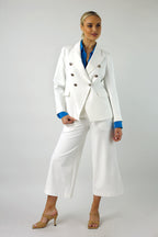 White Ponte Jet Culotte - SALE