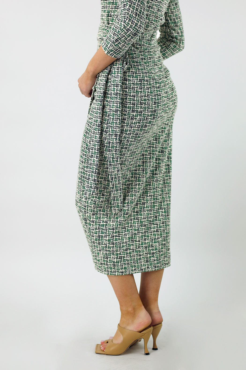 Green Stretch Wrap Skirt - FINAL SALE