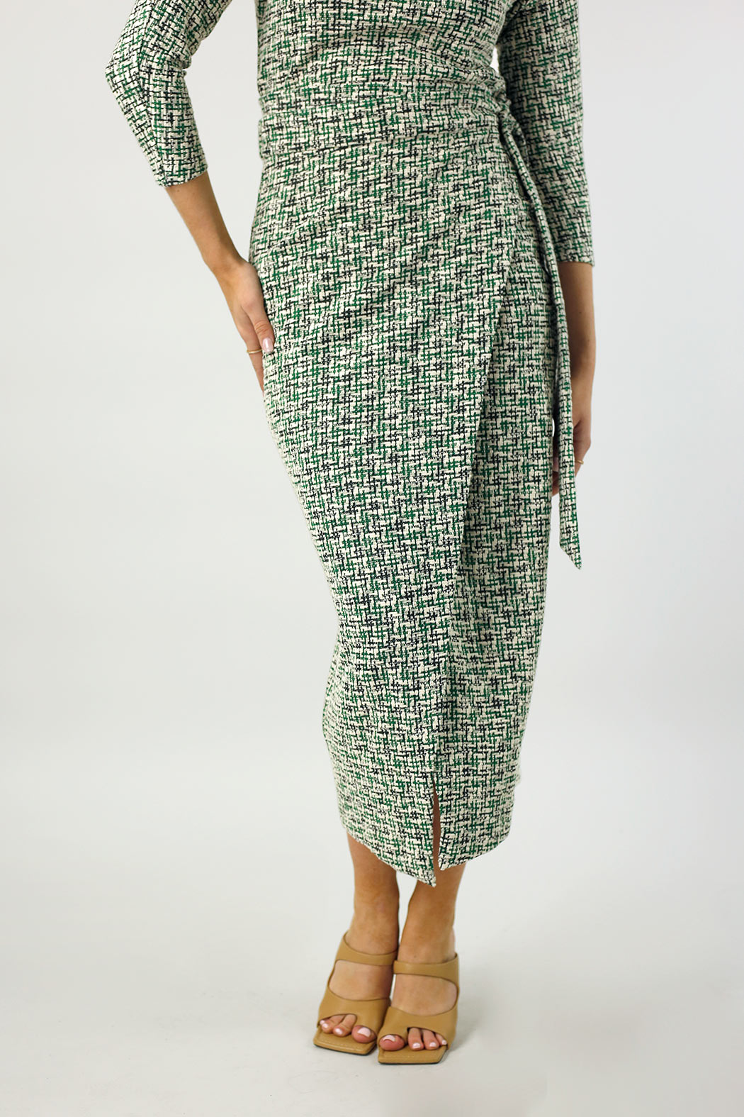Green Stretch Wrap Skirt - FINAL SALE
