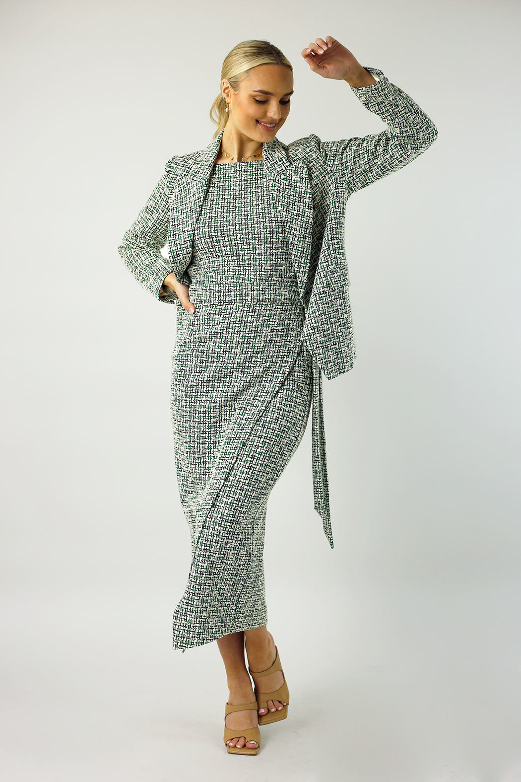Green Stretch Wrap Skirt - FINAL SALE