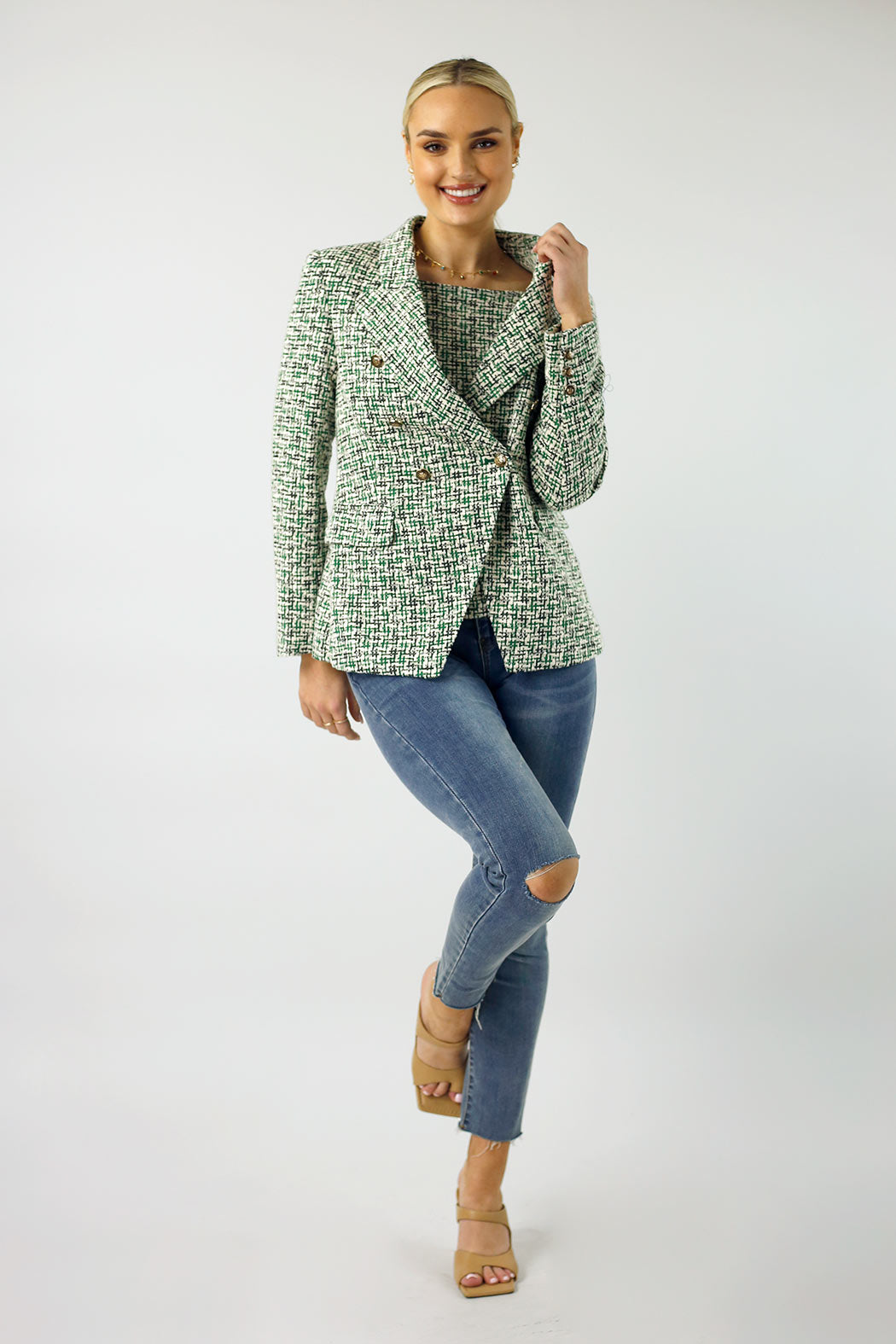 Green Stretch Sisca Blazer - SALE