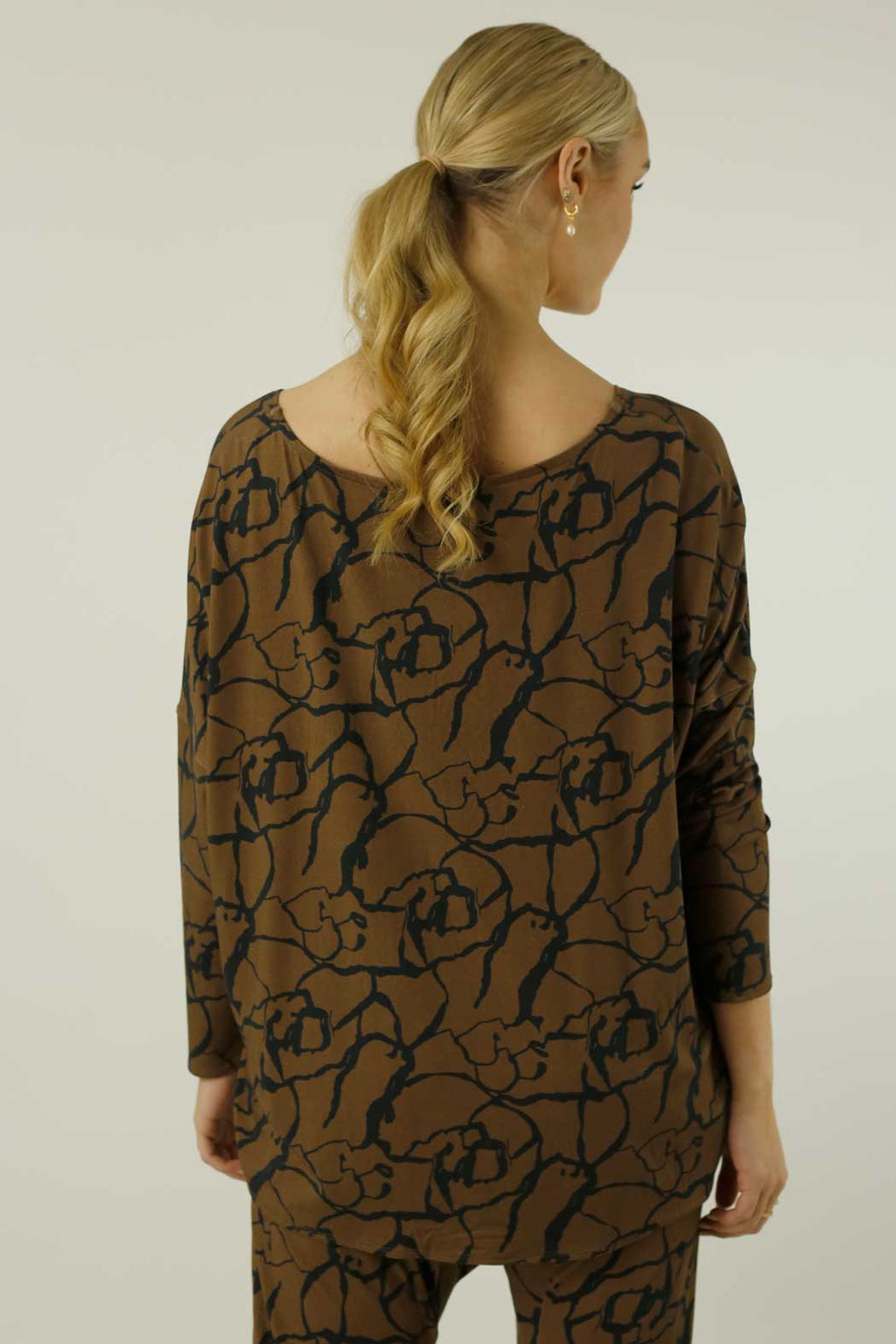 Mocha Bamboo Slouch Top - FINAL SALE