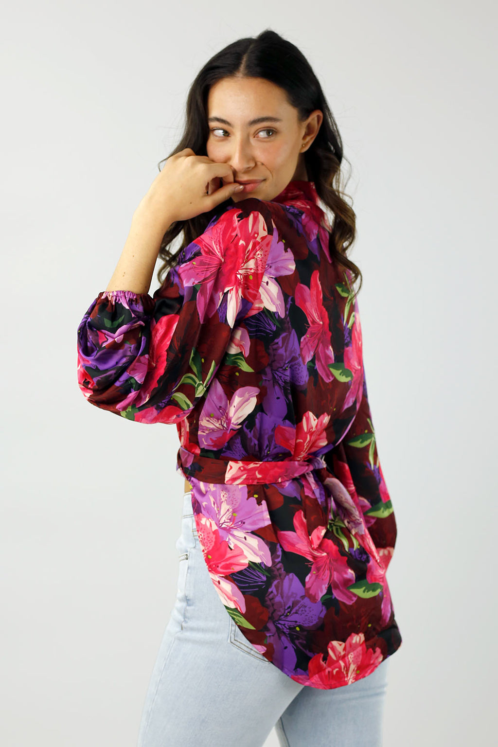 Magenta Tropical Zhoush Shirt