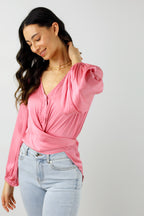 Pink Silky Zhoush Shirt - Final Sale