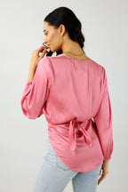 Pink Silky Zhoush Shirt - Final Sale