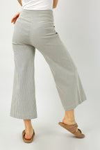 Navy Stripe Bengaline Jet Culotte - Sale