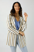 Yellow Stripe Bengaline Blazer - Sale