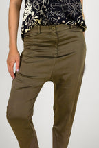 Khaki Satin Droppie - FINAL SALE