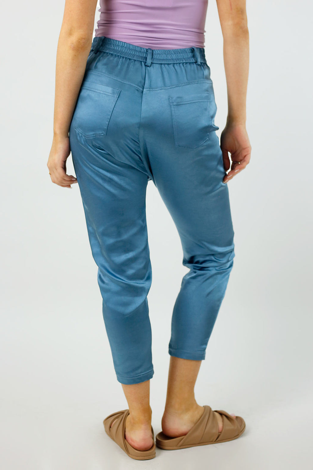 Sky Blue Satin Droppient