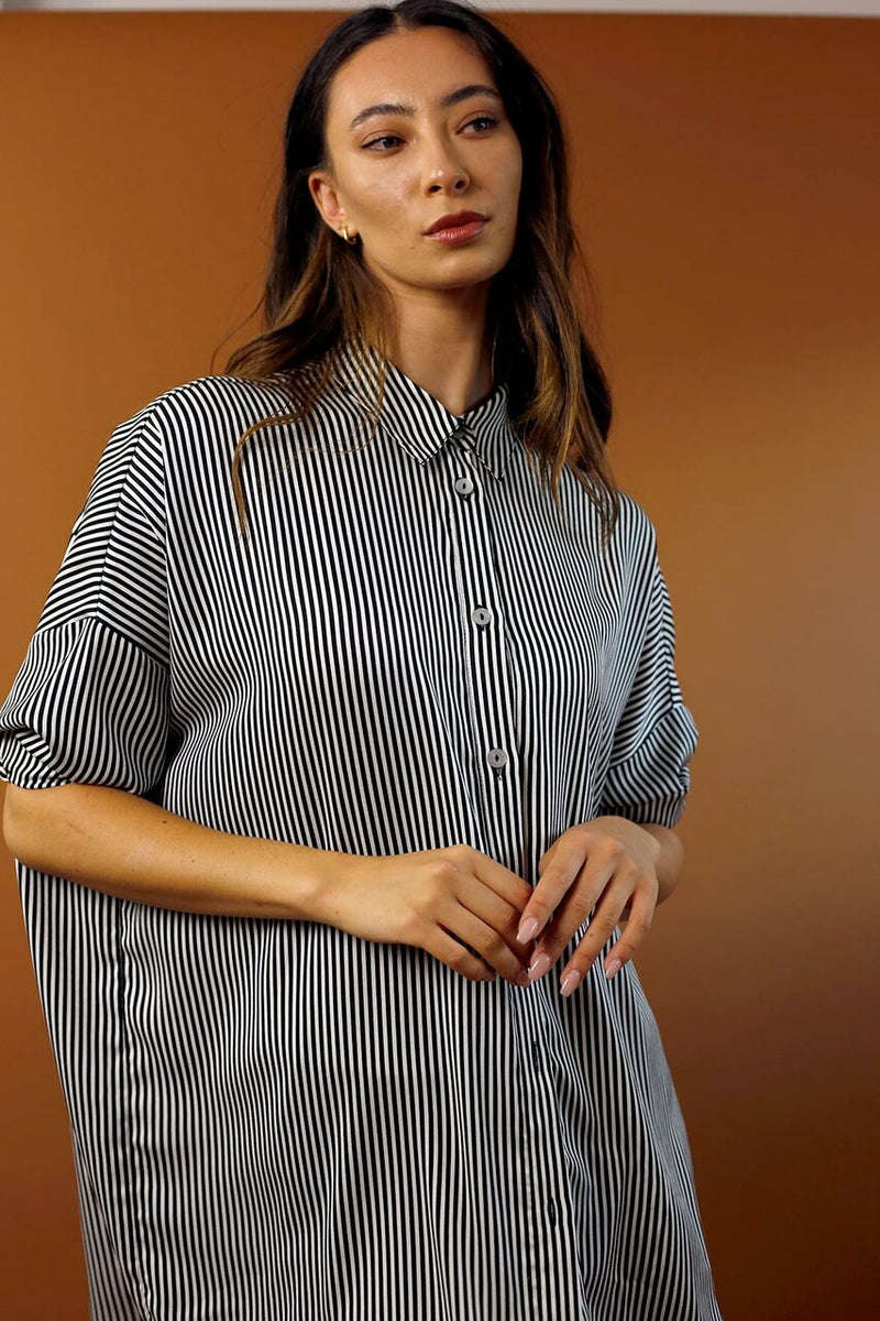 Stripe Silky Blake Shirt