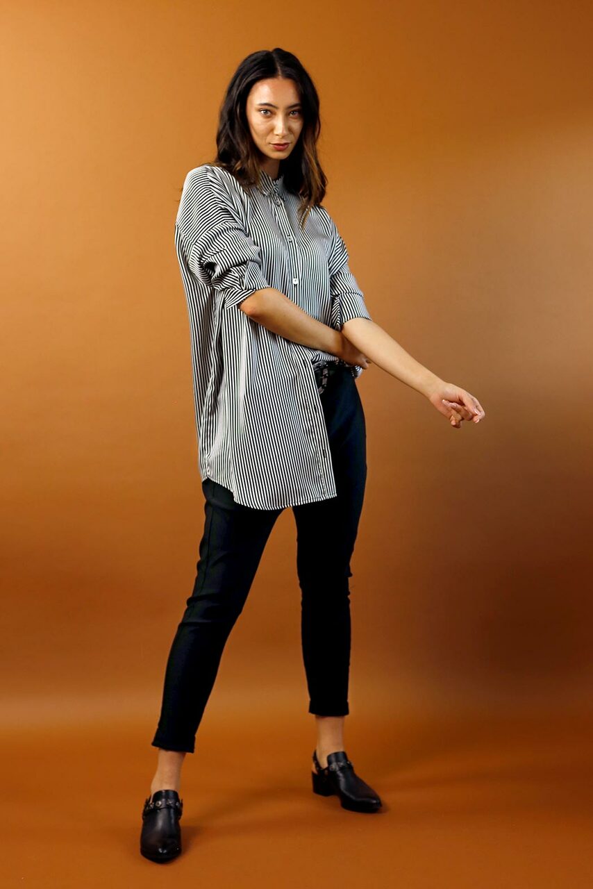 Stripe Silky Blake Shirt