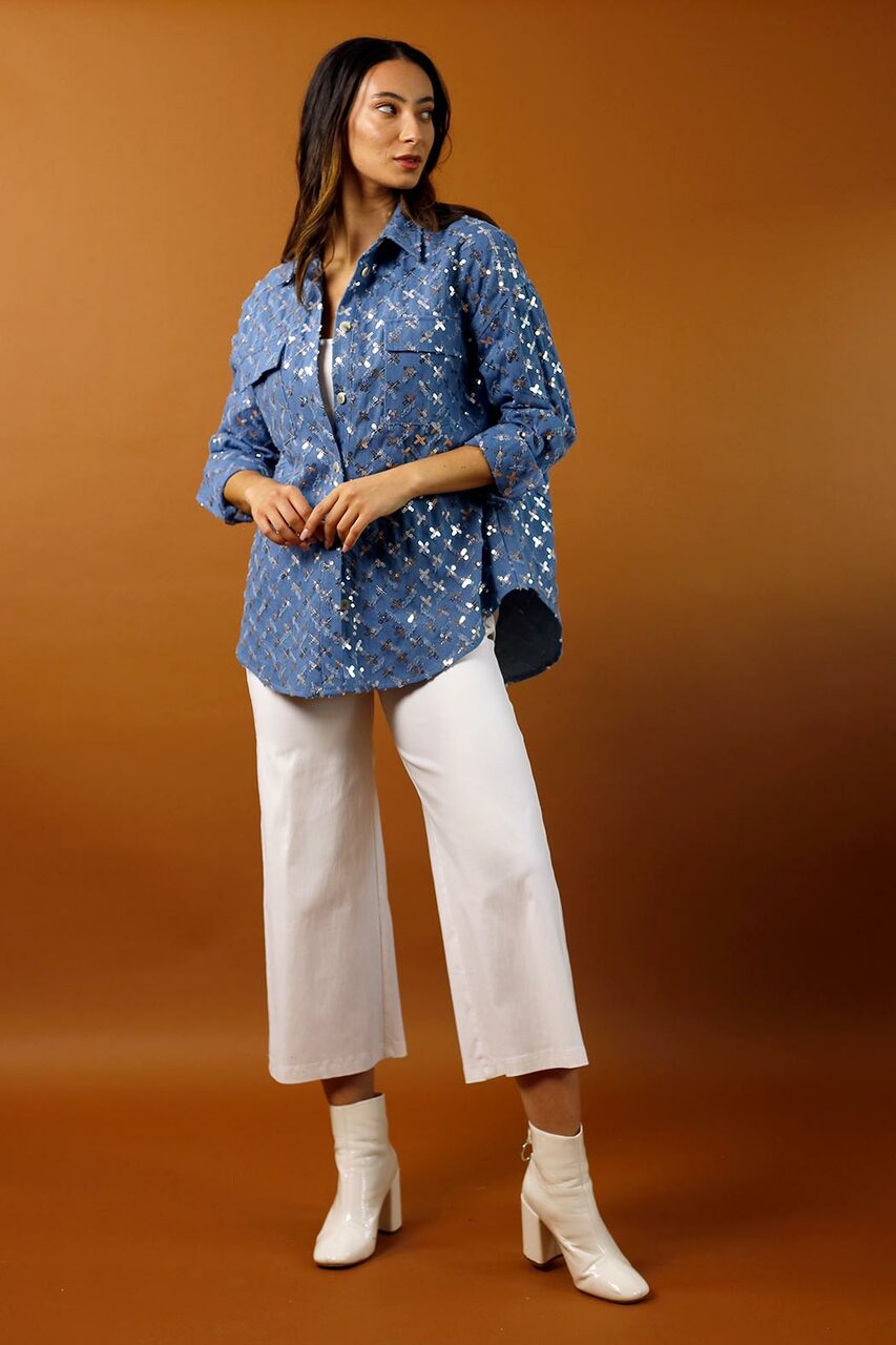 Sequin Denim Jacket - SALE