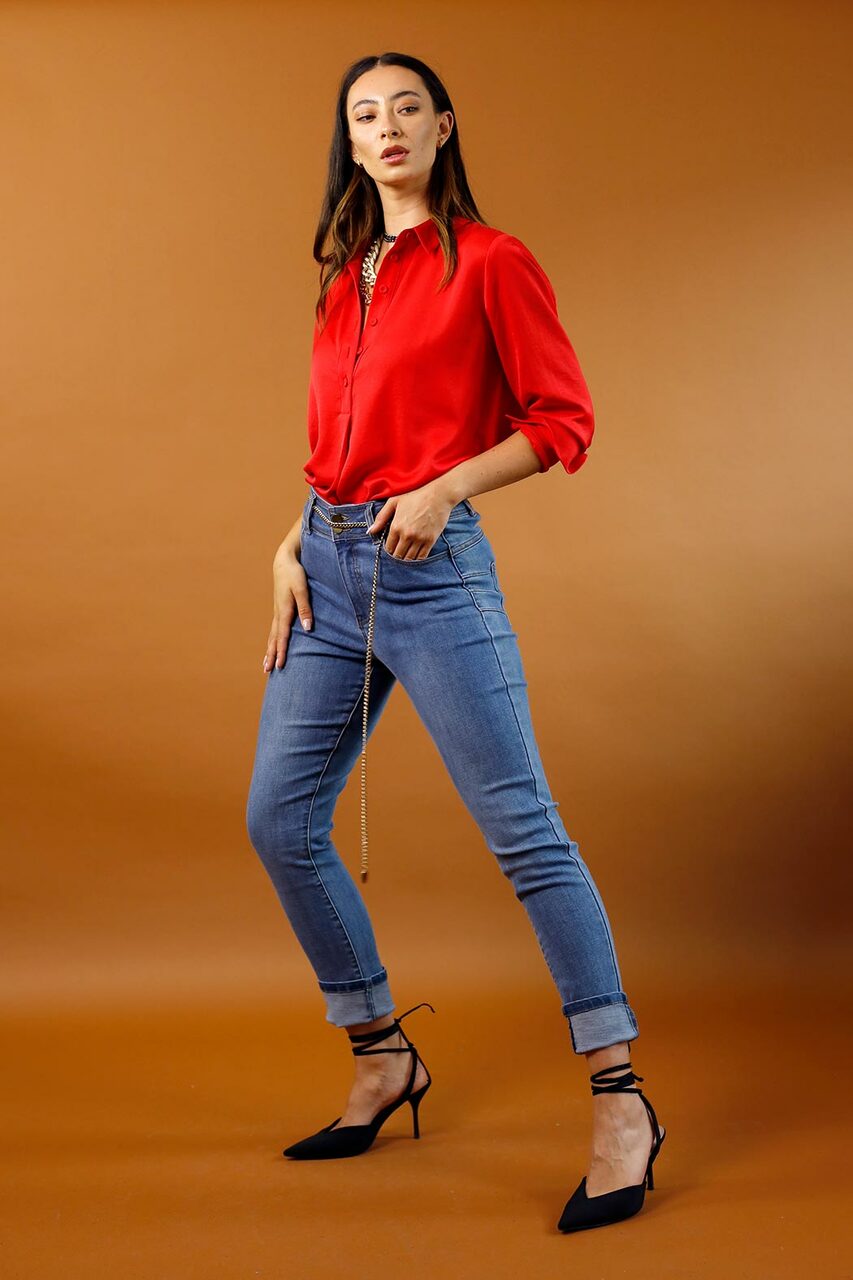 Chambray Booty Lift Jeans - FINAL SALE