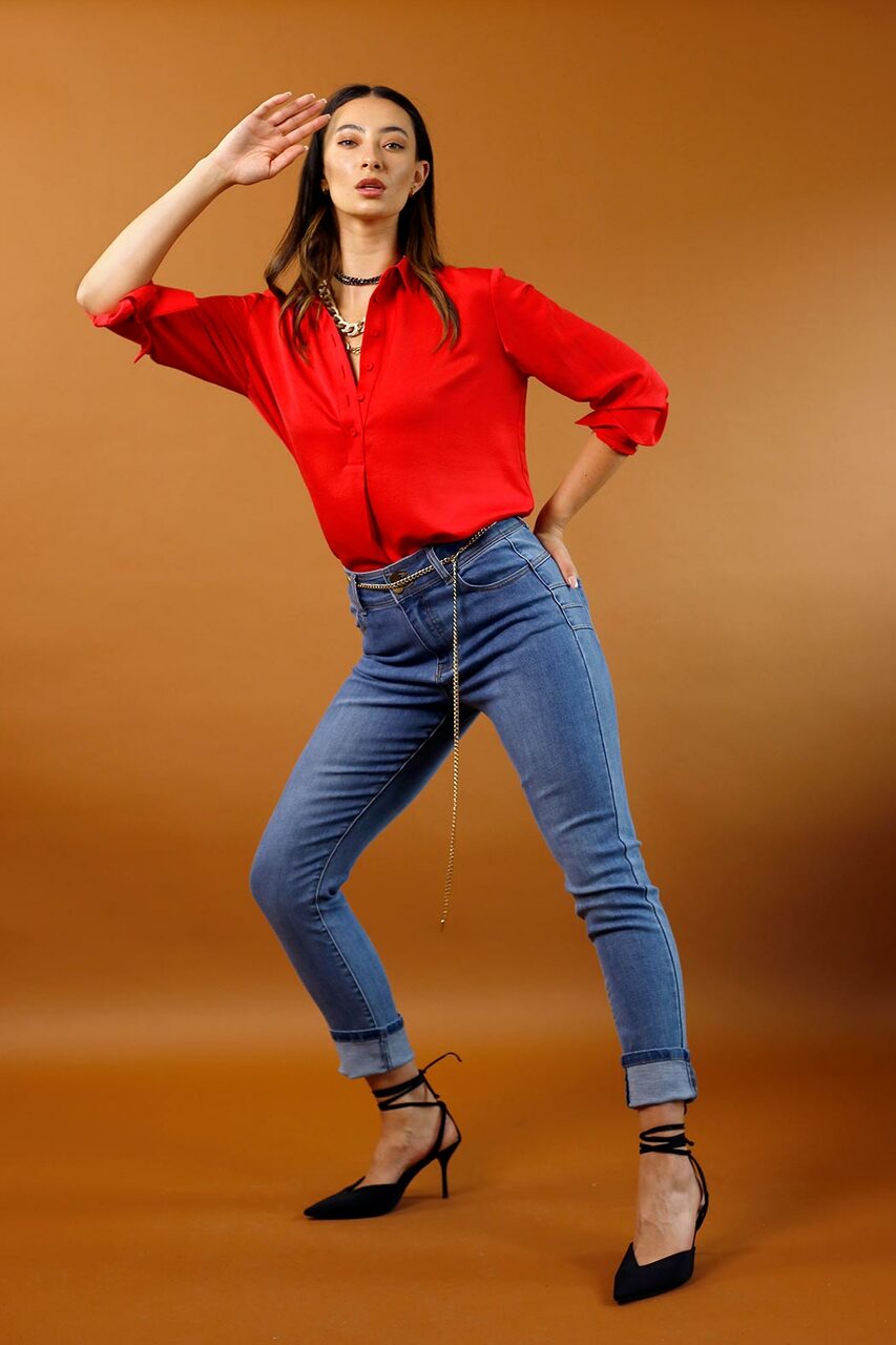 Chambray Booty Lift Jeans - FINAL SALE