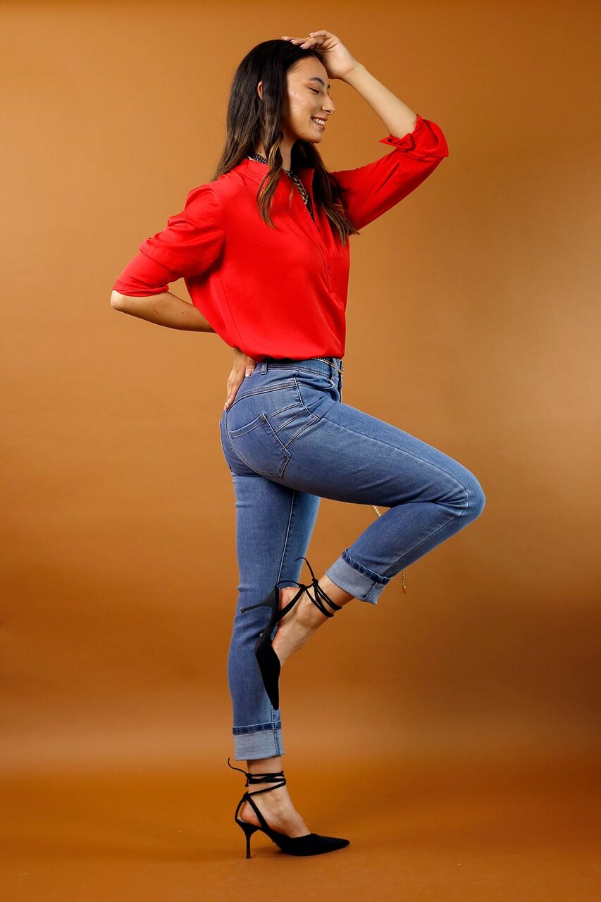 Chambray Booty Lift Jeans - FINAL SALE